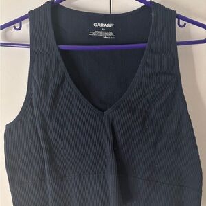 Garage Dark Blue Ribbed Top